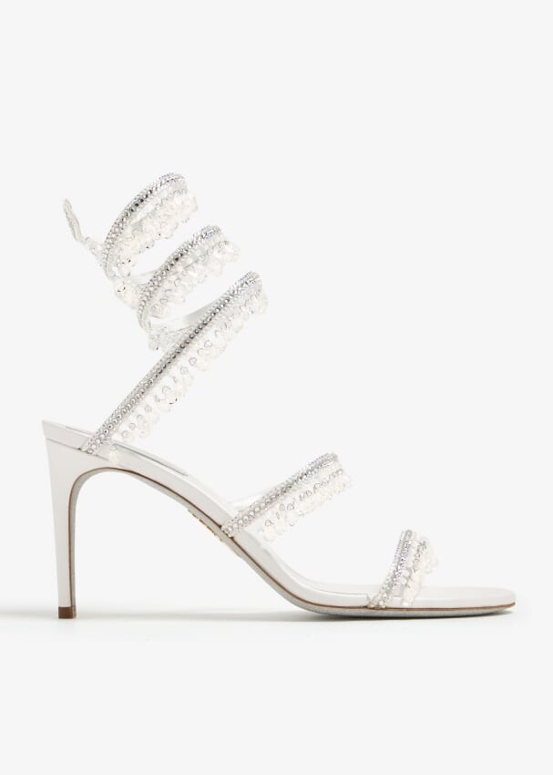 

Сандалии René Caovilla Cleo Crystal-Embellished, белый