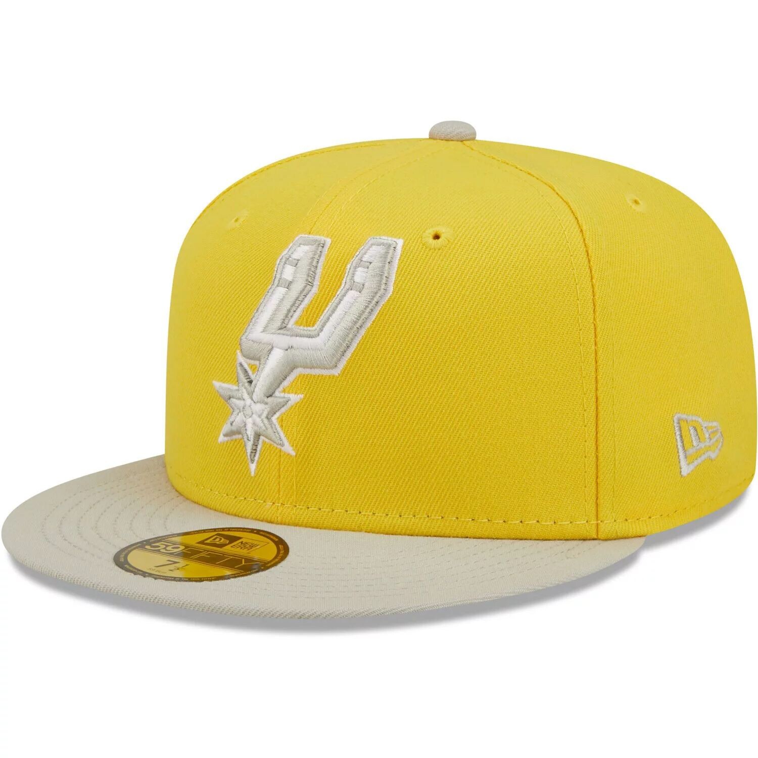 

Мужская облегающая шляпа New Era желто-серого цвета San Antonio Spurs 59FIFTY