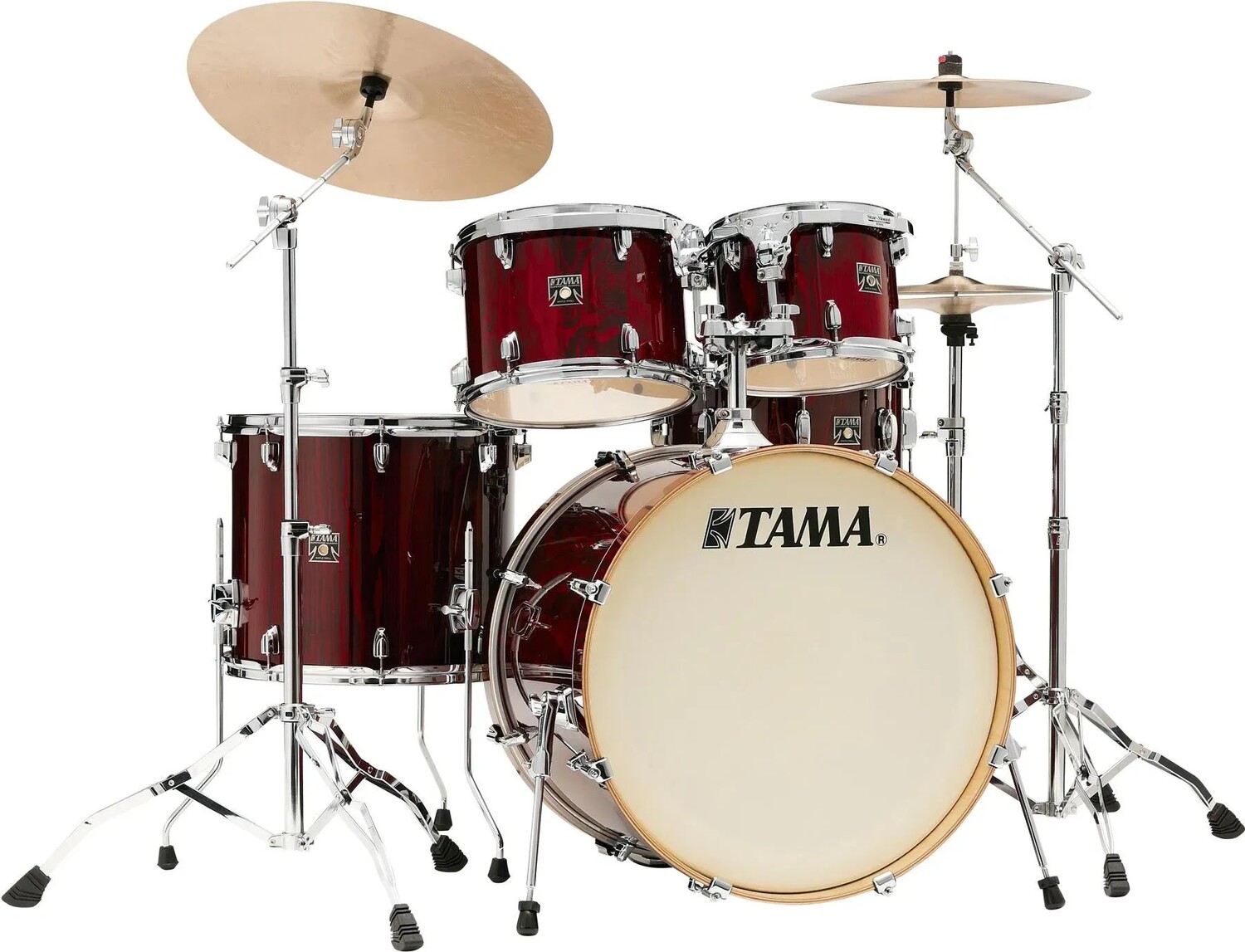 

Tama Superstar Classic CL52KS Набор из 5 предметов с малым барабаном - Gloss Garnet Lacebark Pine