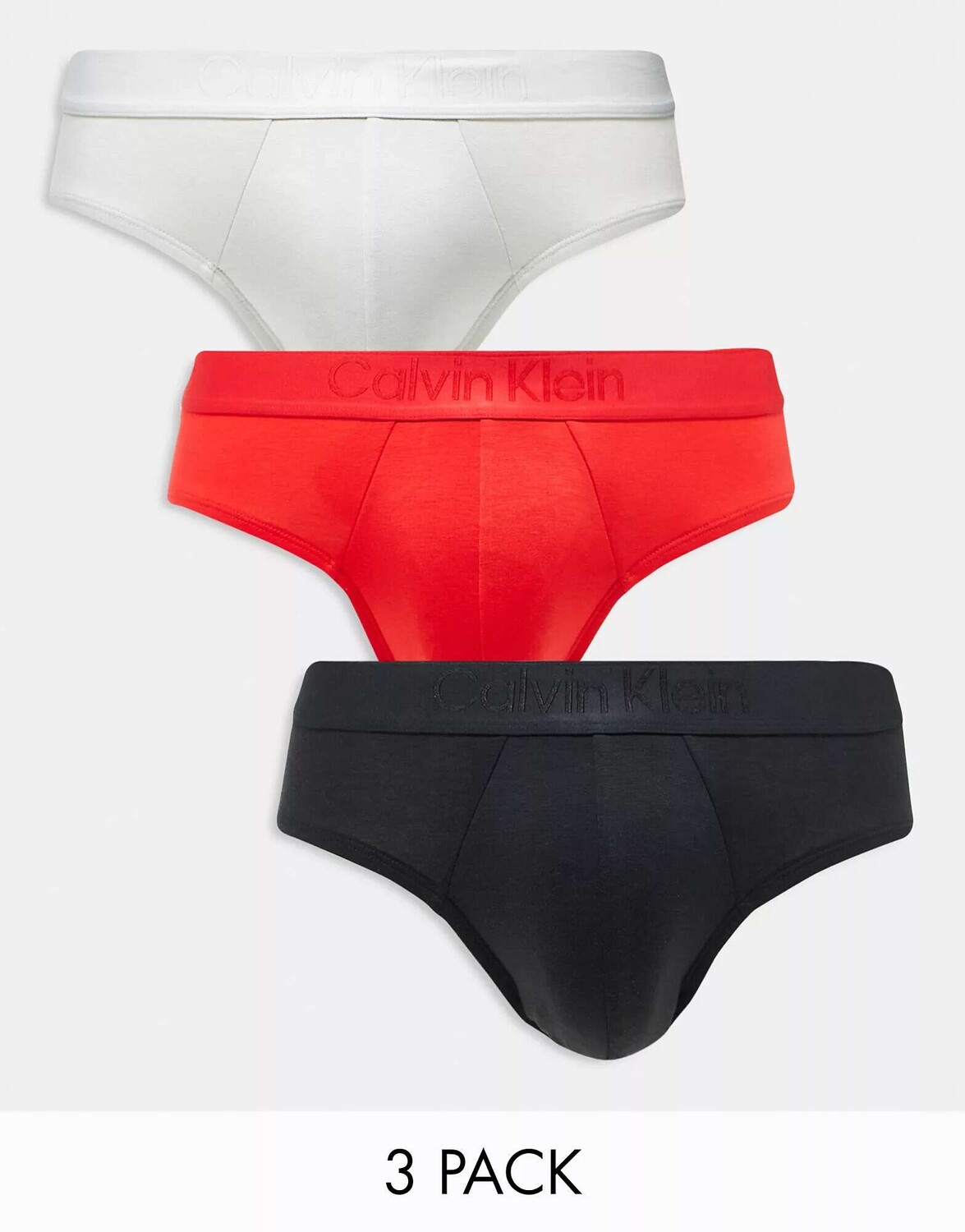 

Calvin KleinCK Черные трусы из трех цветов черного, белого и красного цветов