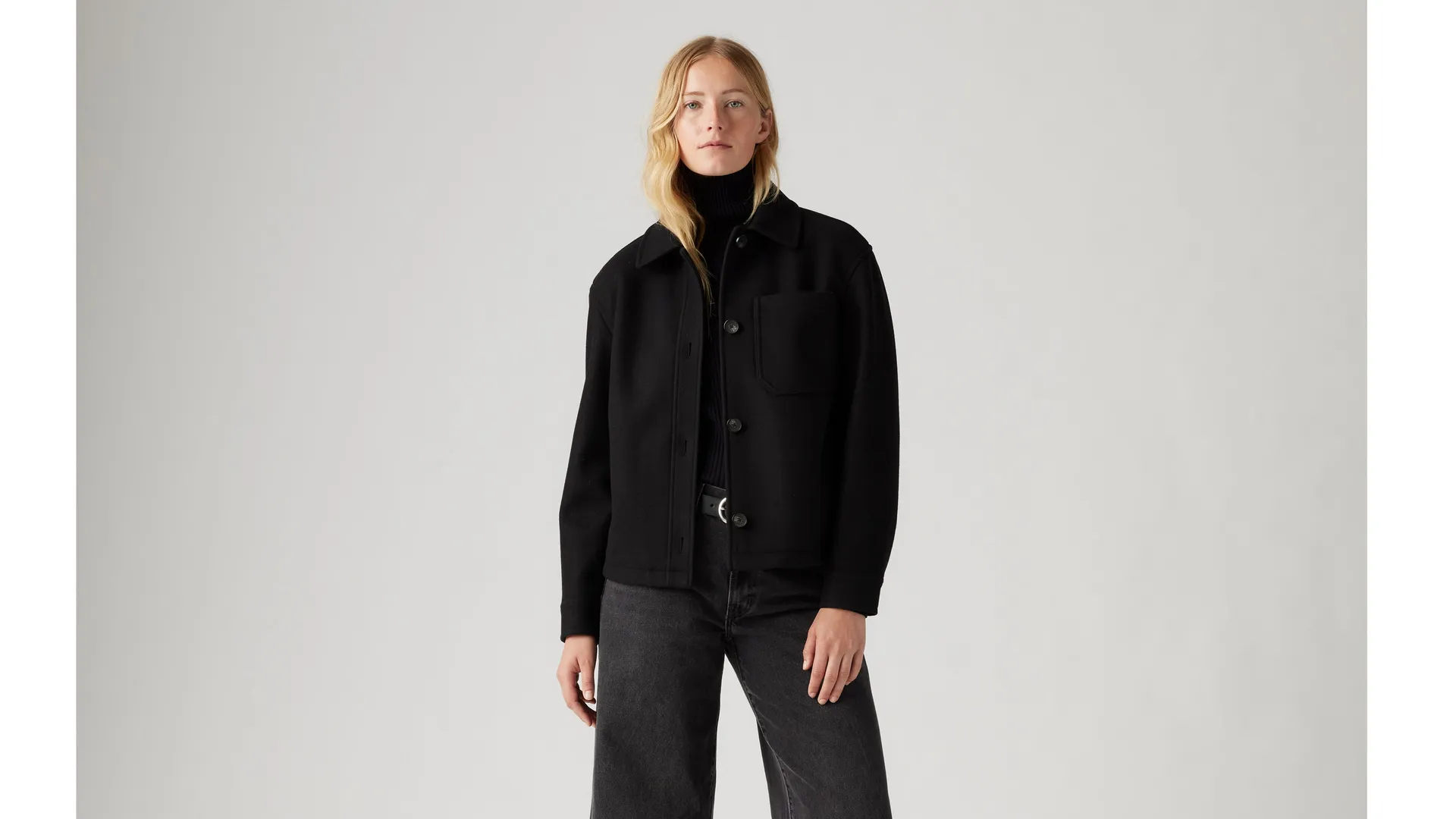 

Куртка из смесовой шерсти Levi's, черный