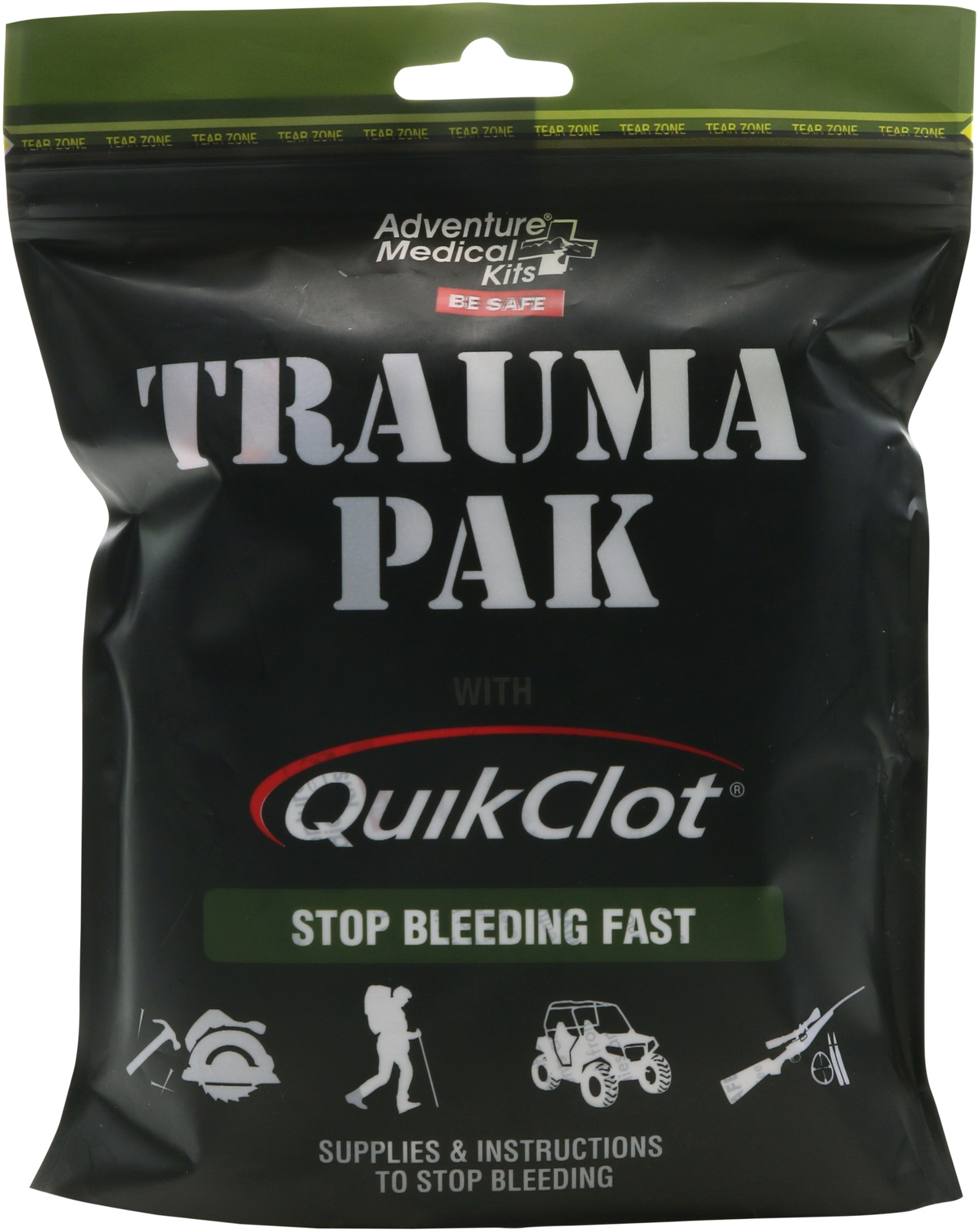 Trauma Pak с набором QuikClot Adventure Medical Kits медицинский набор для альпинистов серии mountain adventure medical kits синий