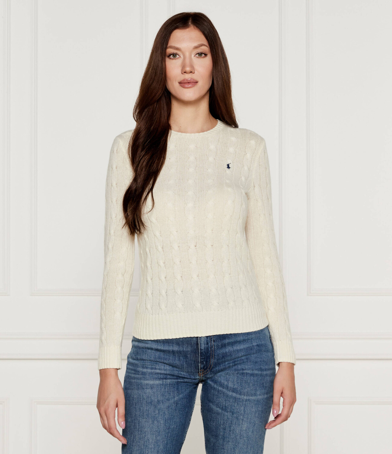 

Свитер из шерсти POLO RALPH LAUREN JULIANNA Slim Fit, кремовый
