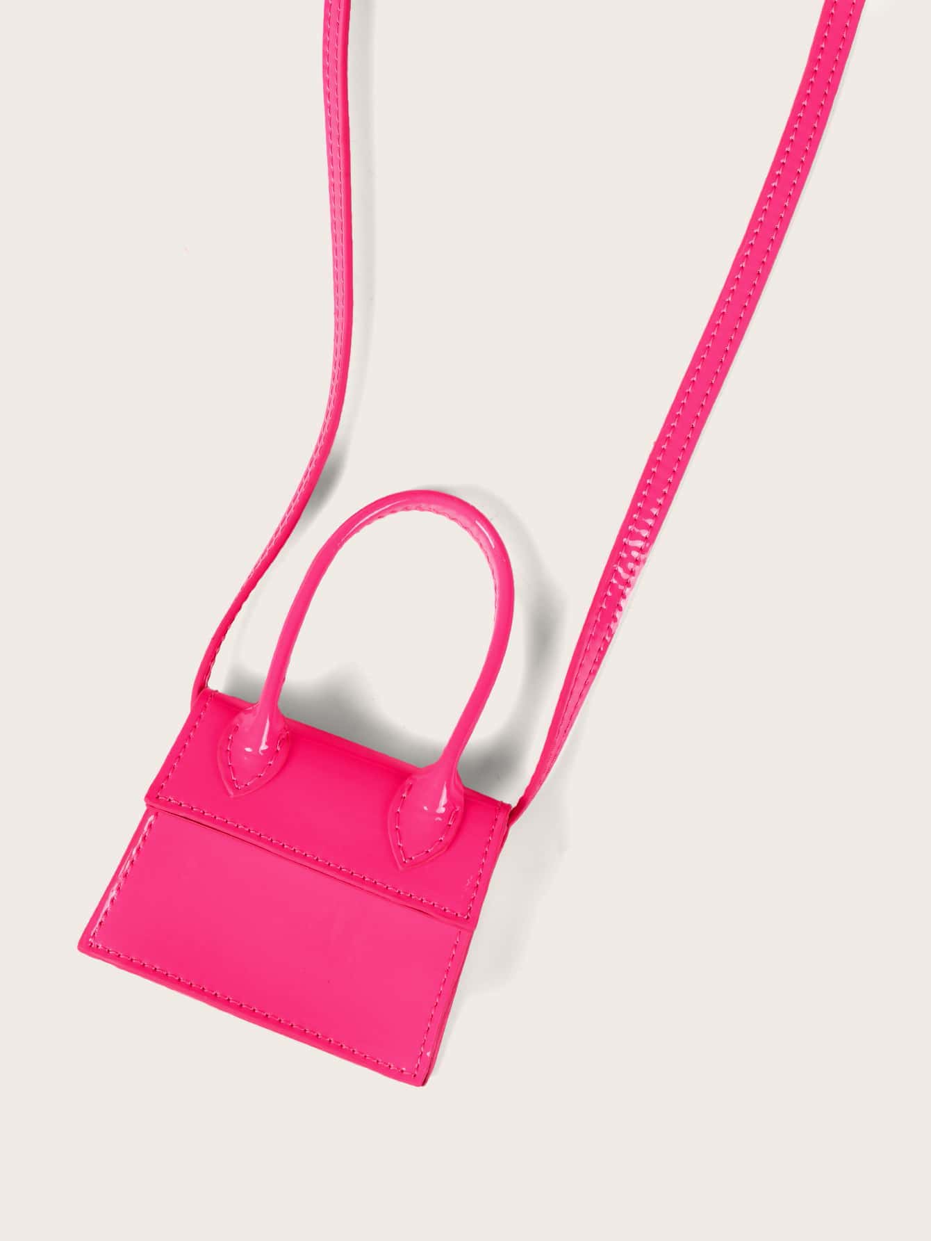 Миниатюрная сумка-саквояж с верхней ручкой, розовый
