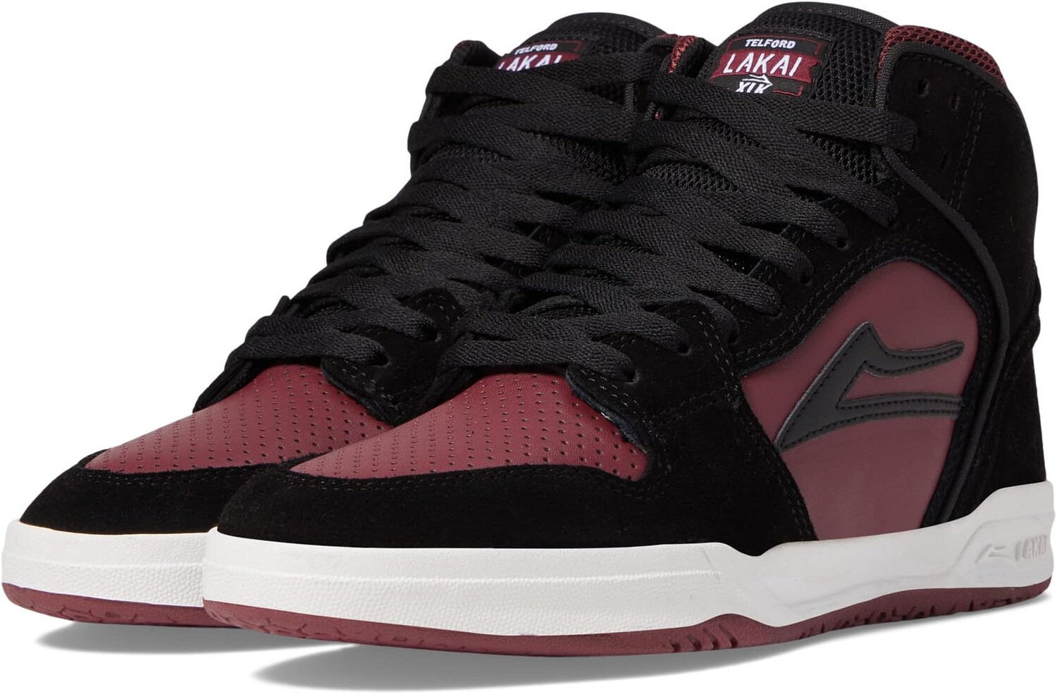 

Кроссовки Telford Lakai, цвет Black/Burgundy Suede