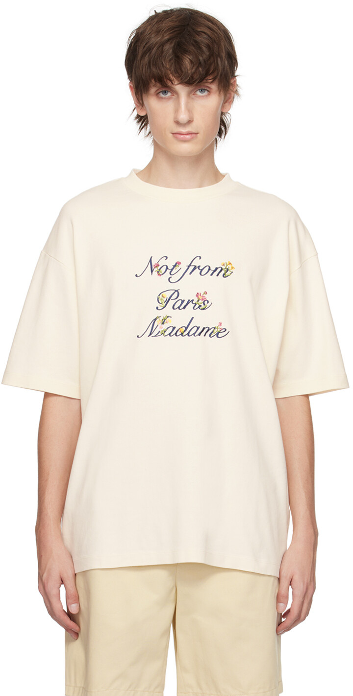 

Off-White Футболка Le со слоганом и футболка Fleurs Drole De Monsieur