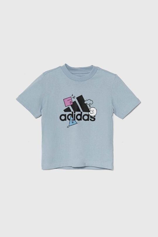 

Детская хлопковая футболка Pos Table LK adidas, синий