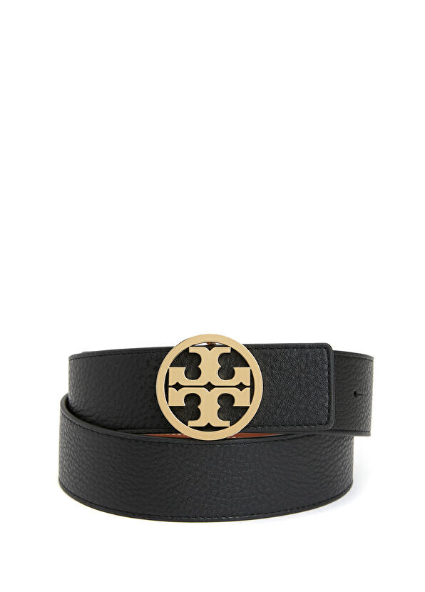 

Светло-Коричневый двусторонний женский кожаный ремень Tory Burch, черный