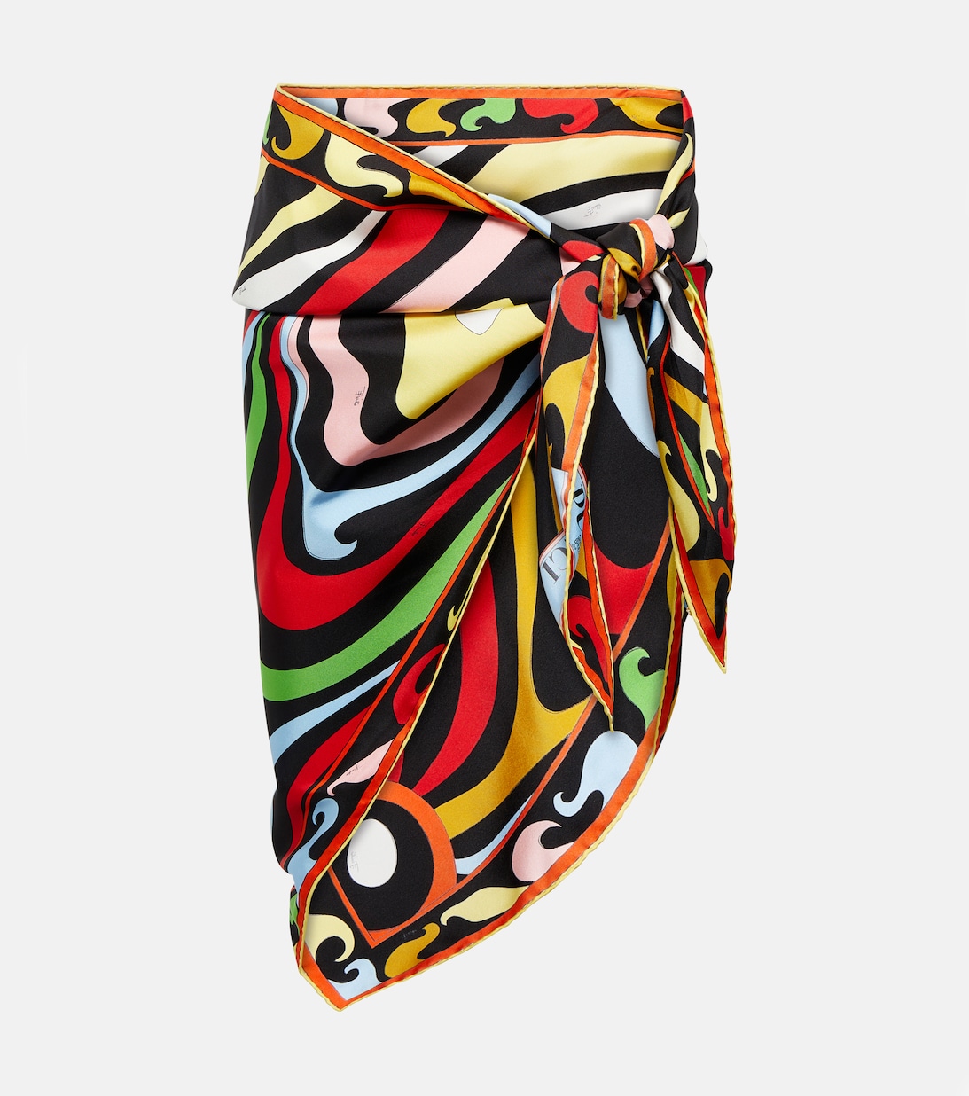 Шарф из шелкового твила с принтом PUCCI, разноцветный шелковый шарф с принтом pucci разноцветный