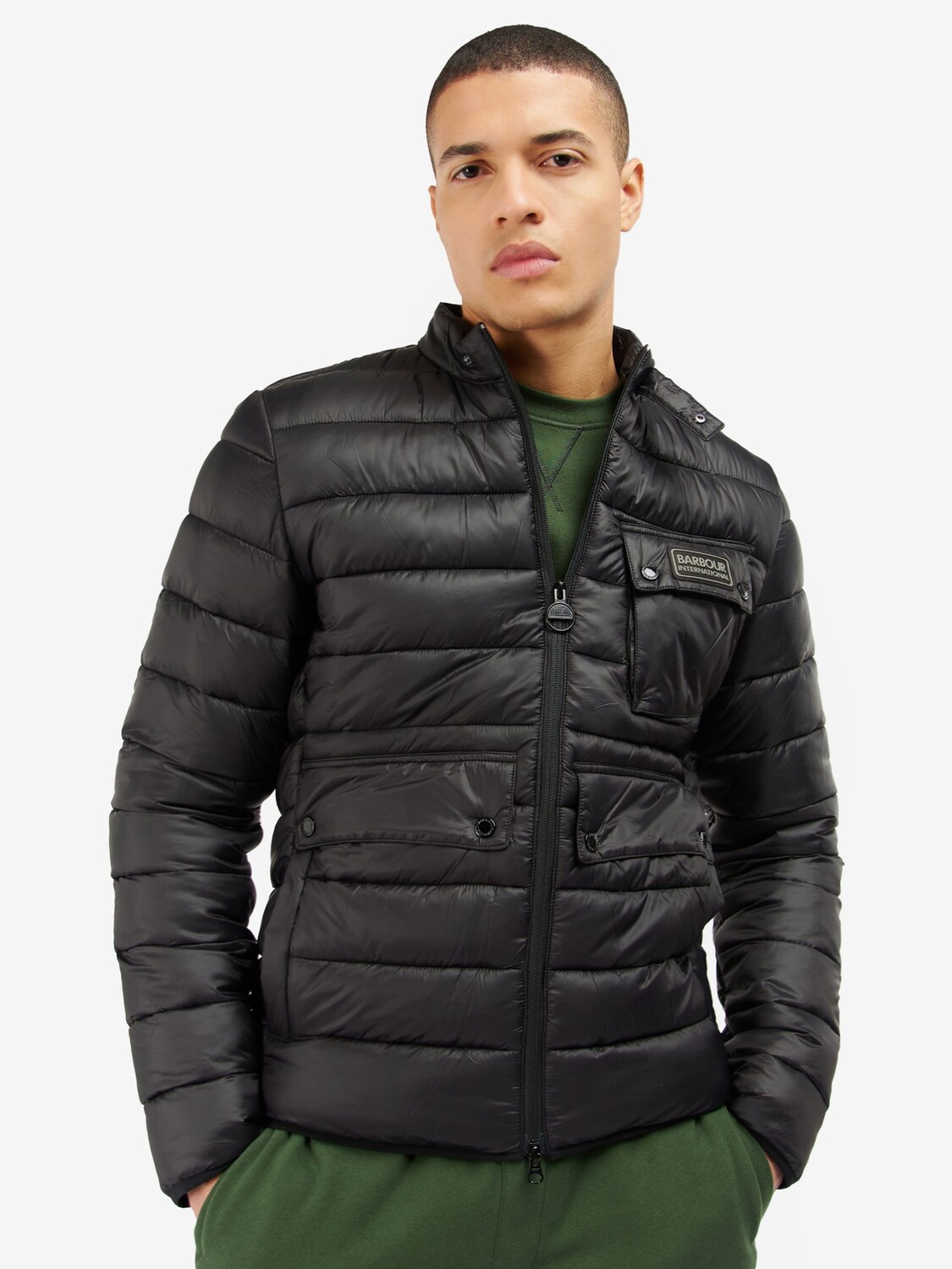 

Стеганая куртка Barbour International Bowsden Baffle, черная, Черный