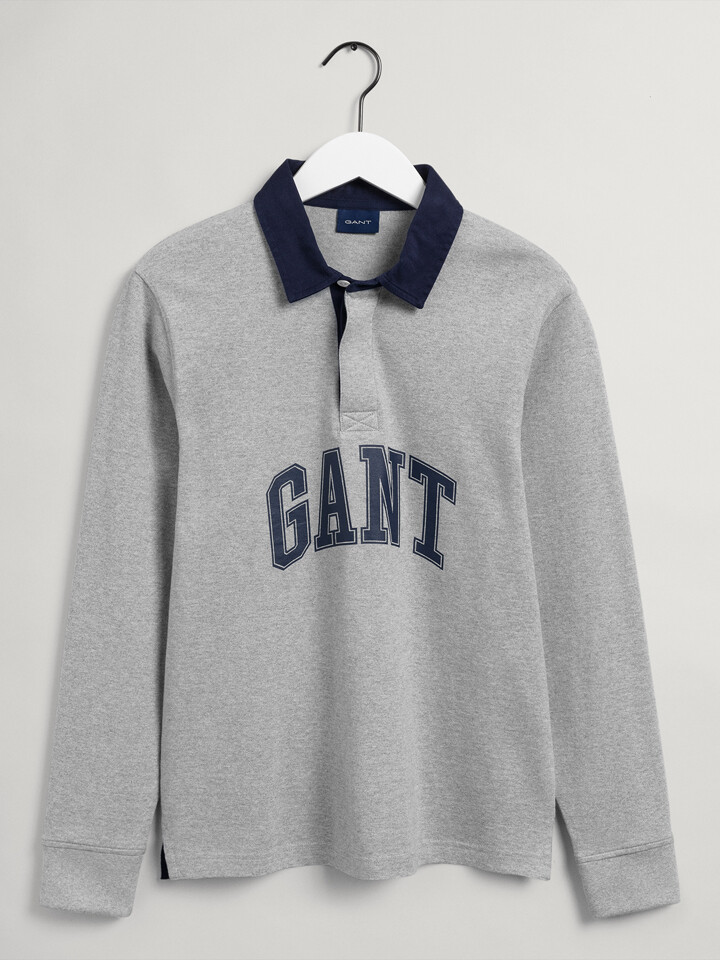 

Поло Gant, светло-серый