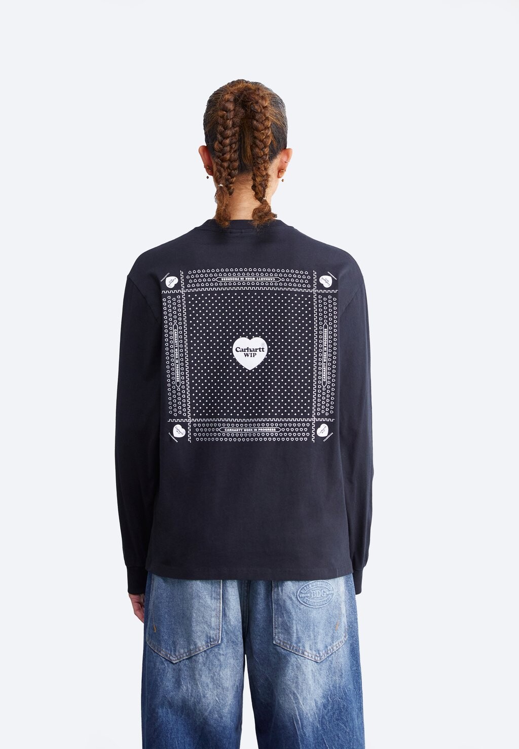 

Футболка с длинным рукавом Heart Bandana Carhartt WIP, цвет black/white