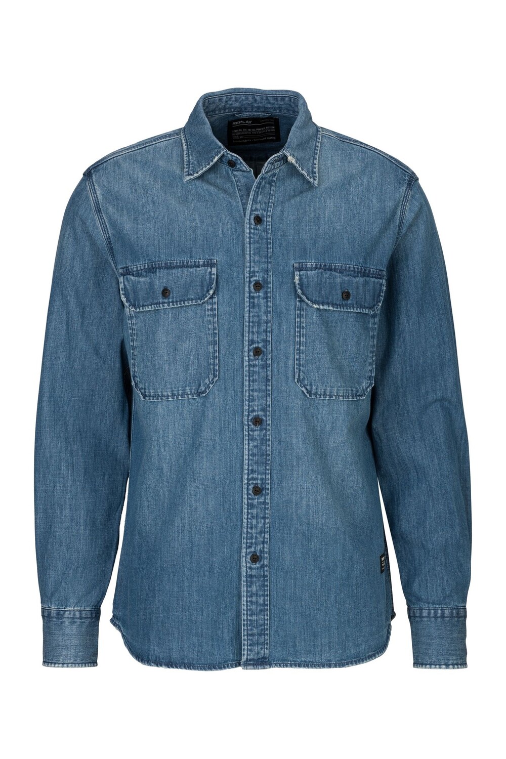 

Рубашка Replay Jeans 7 Oz Indigo Cotton Denim, синий