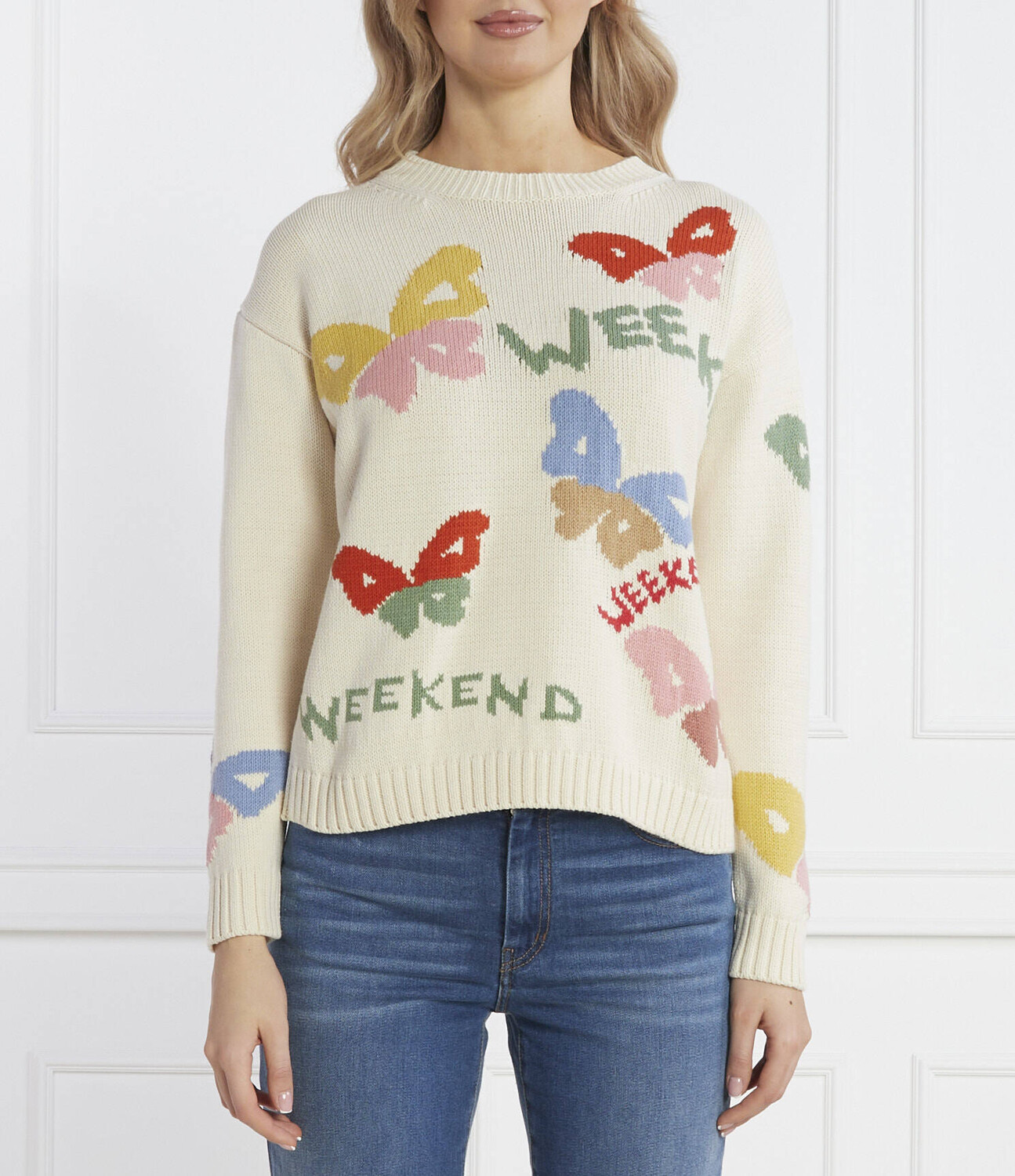 

Свитер Weekend MaxMara Regular Fit, кремовый