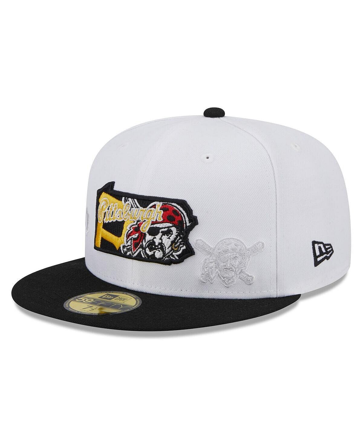 

Мужская бело-черная приталенная шляпа Pittsburgh Pirates State 59FIFTY New Era