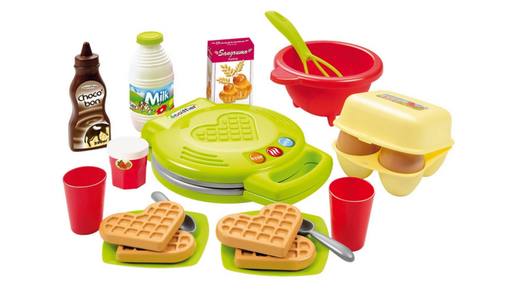 Ecoiffier Детский набор для выпечки с вафельницей, 22 предмета детский верстак с инструментами ecoiffier