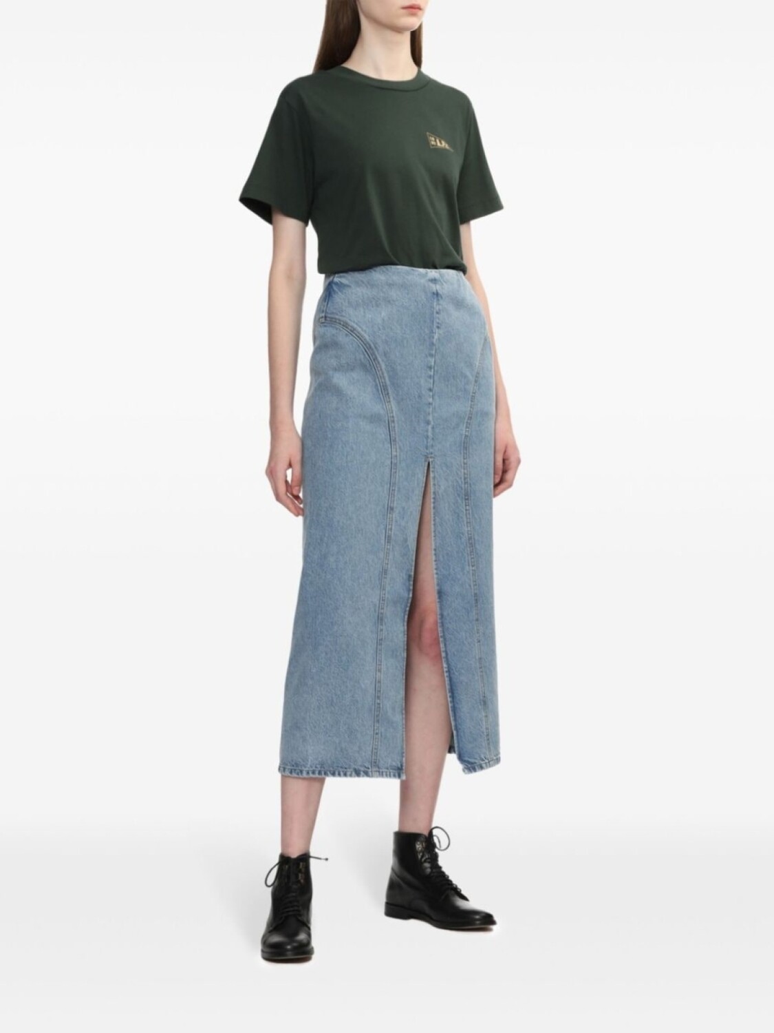 

A.P.C. футболка с логотипом, зеленый
