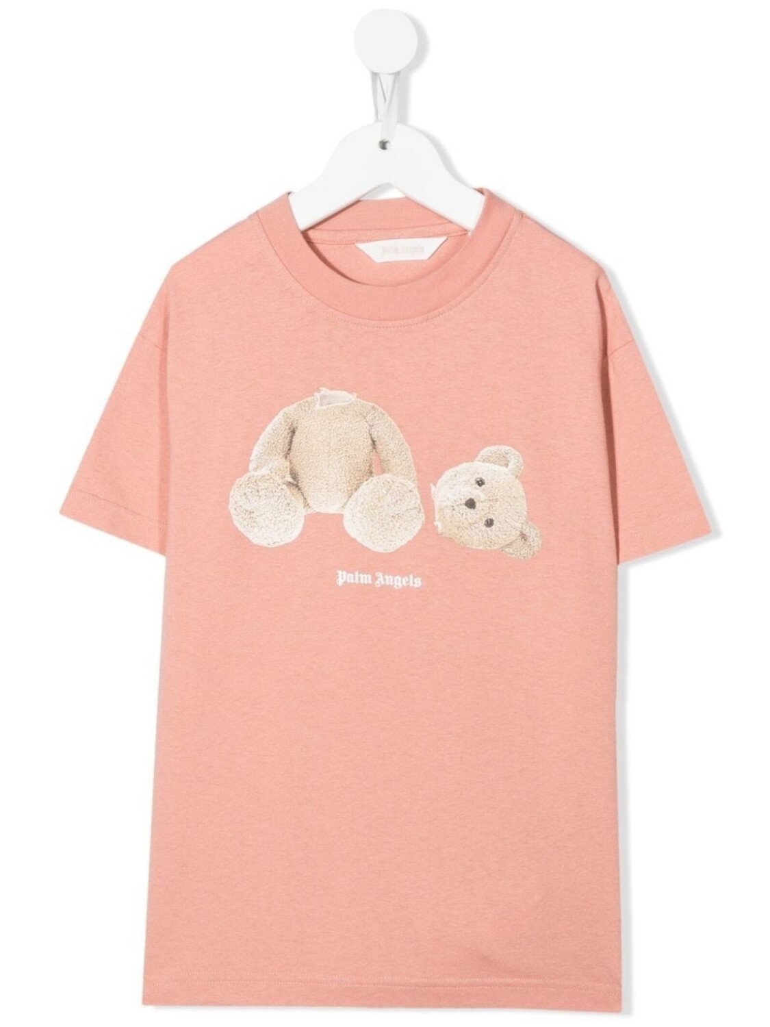 

Palm Angels Kids футболка с принтом Teddy Bear, розовый