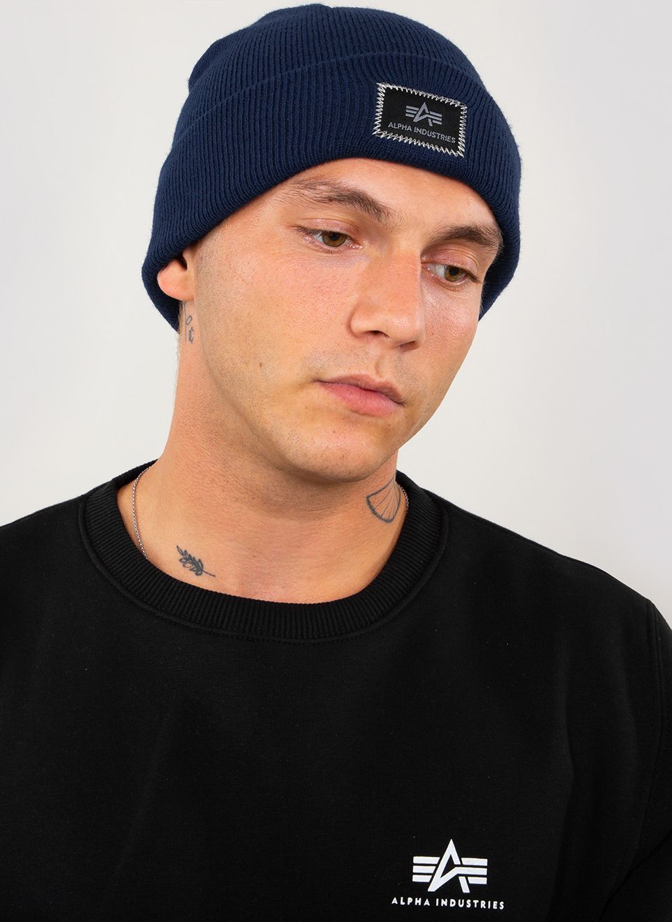 

Кепка Alpha Industries X Fit Beanie, синий