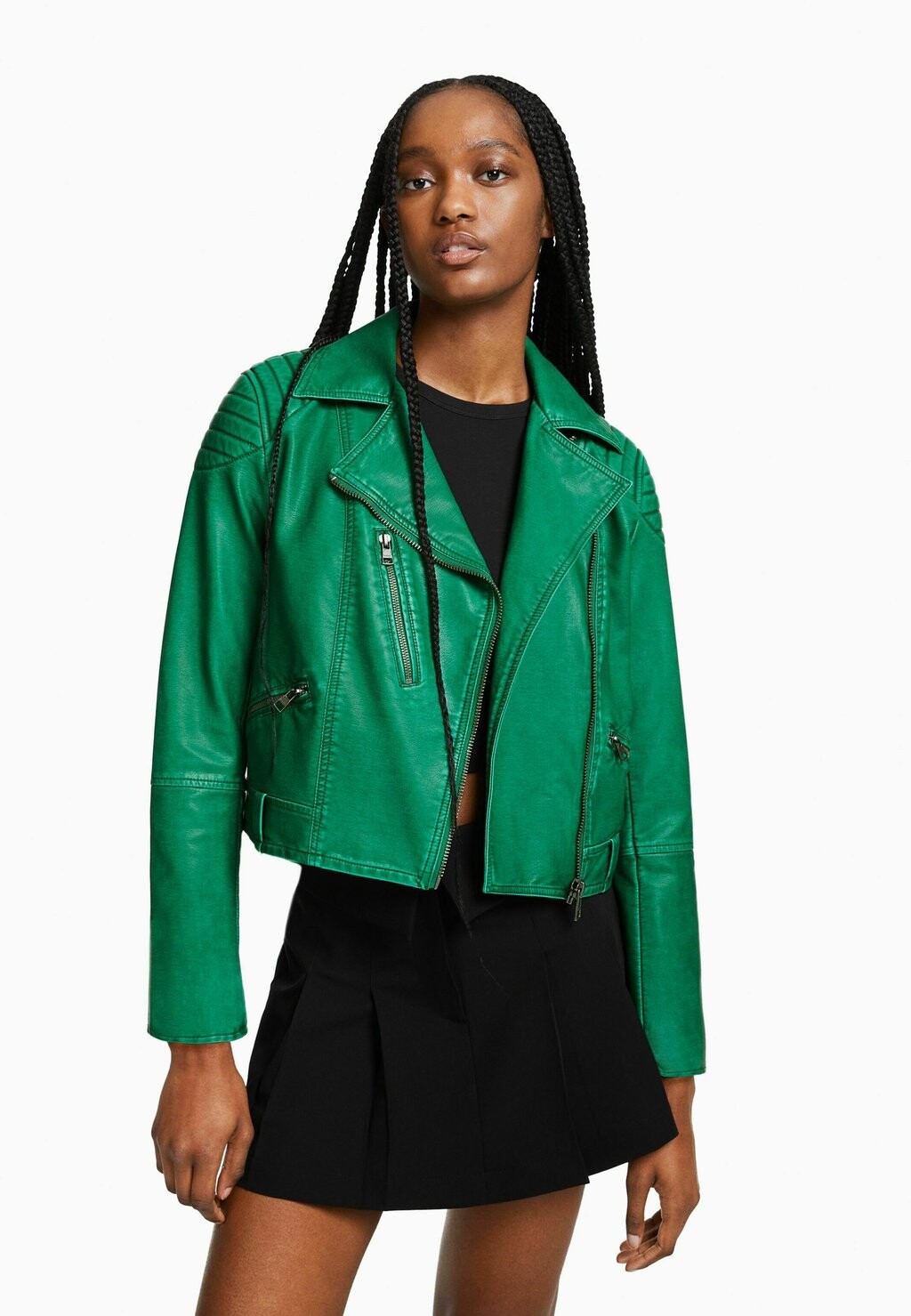 

Куртка из искусственной кожи Bershka