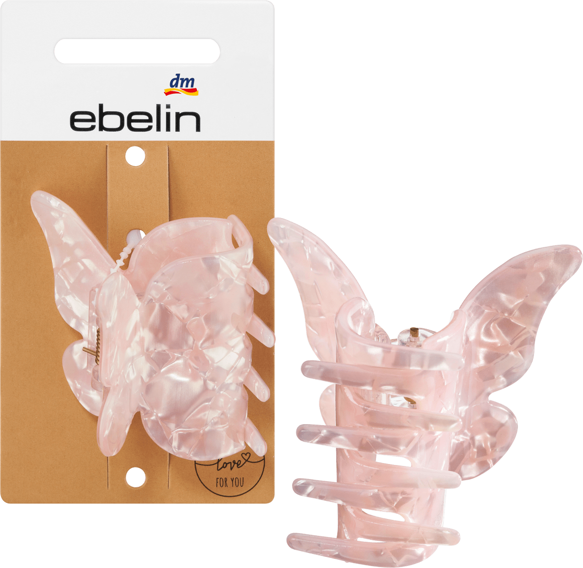 Заколка для волос бабочка розовая 1 шт. ebelin цена и фото