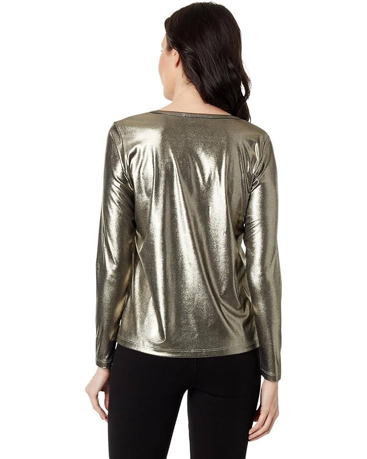 

Топ Elliott Lauren Glimmer Knit Long Sleeve Shimmer Top, цвет Mineral