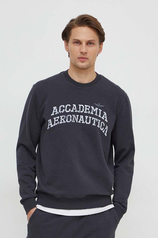 

Хлопковая толстовка Aeronautica Militare, серый