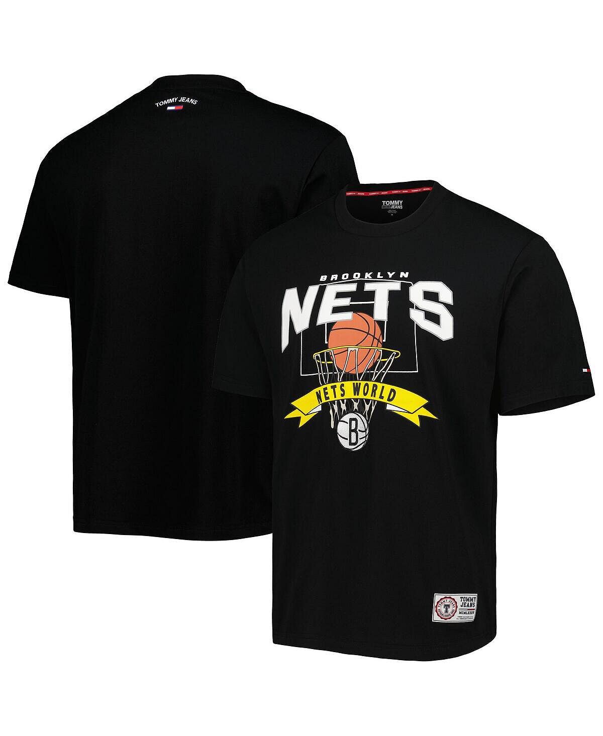 

Мужская черная футболка Brooklyn Nets Tim Backboard Tommy Jeans, Черный