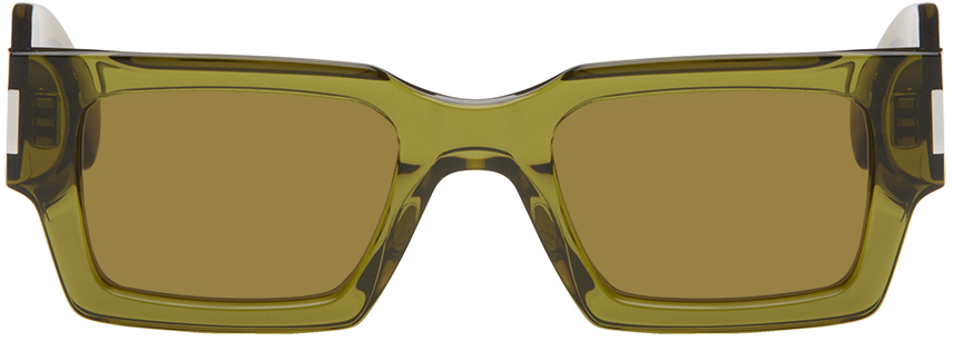 Зеленые солнцезащитные очки SL 572 Saint Laurent