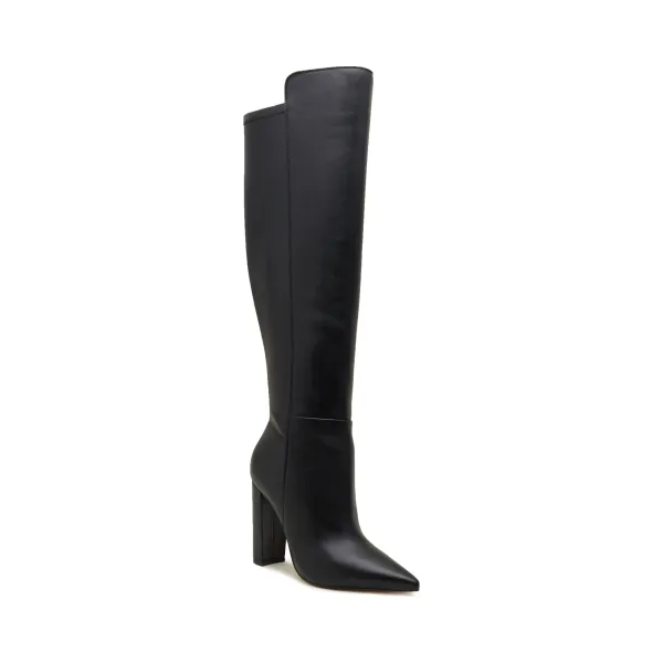 

Кожаные ботинки на широком каблуке Guess, черный