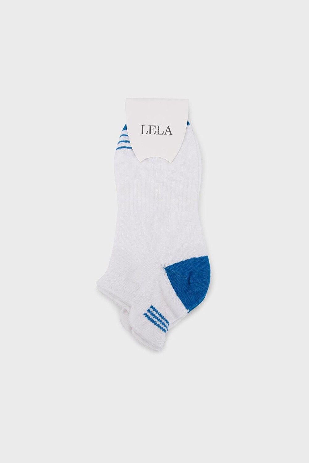 

Мягкие хлопковые вязаные носки в полоску 0070002 Lela, белый