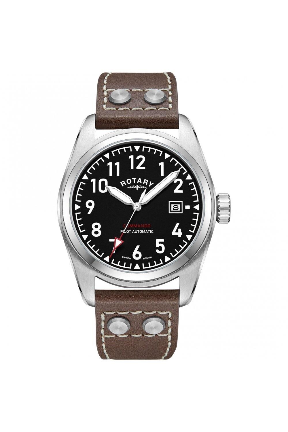 

Классические аналоговые часы Commando из нержавеющей стали - Gs05470/19 Rotary, черный