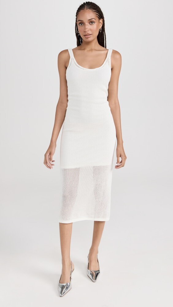 

Платье STAUD Jessica Knit, белый