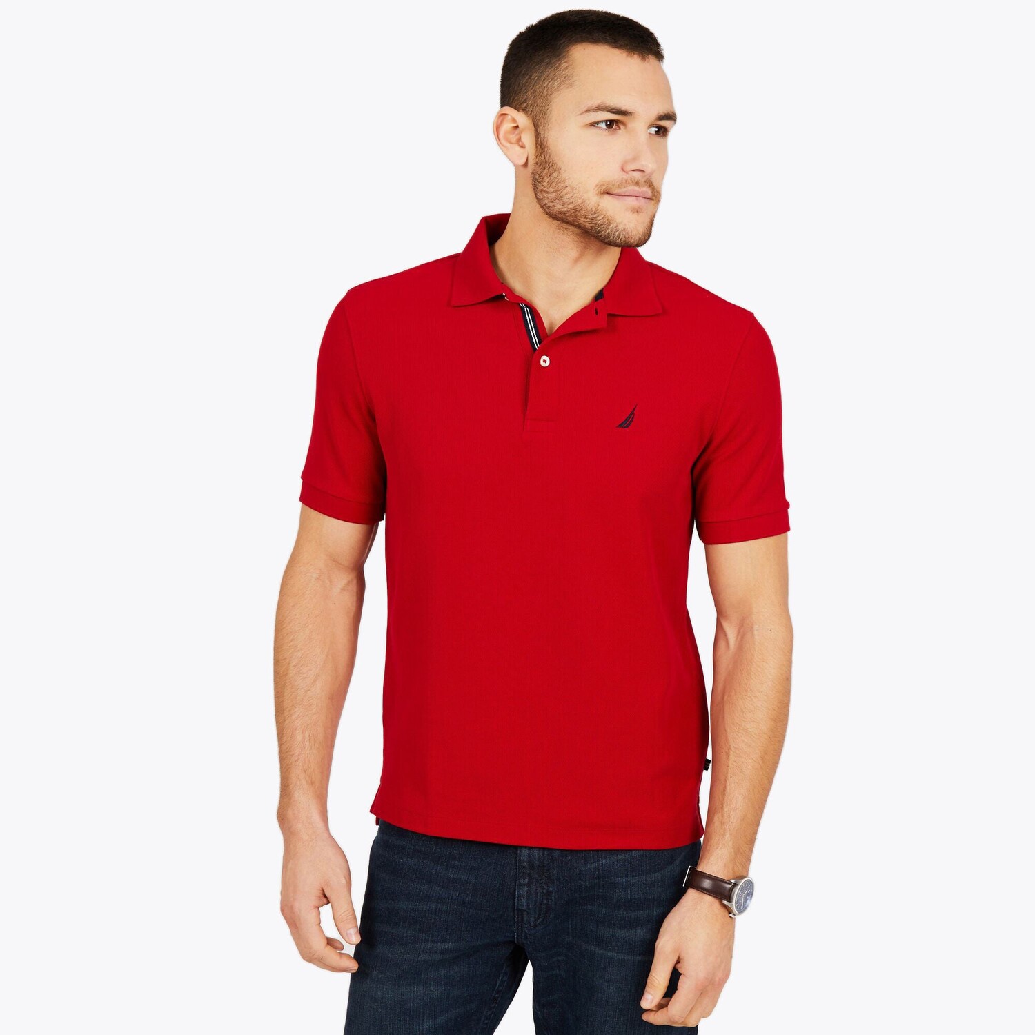 

Мужская футболка-поло Nautica Big & Tall Classic Fit Performance Deck, цвет Nautica Red