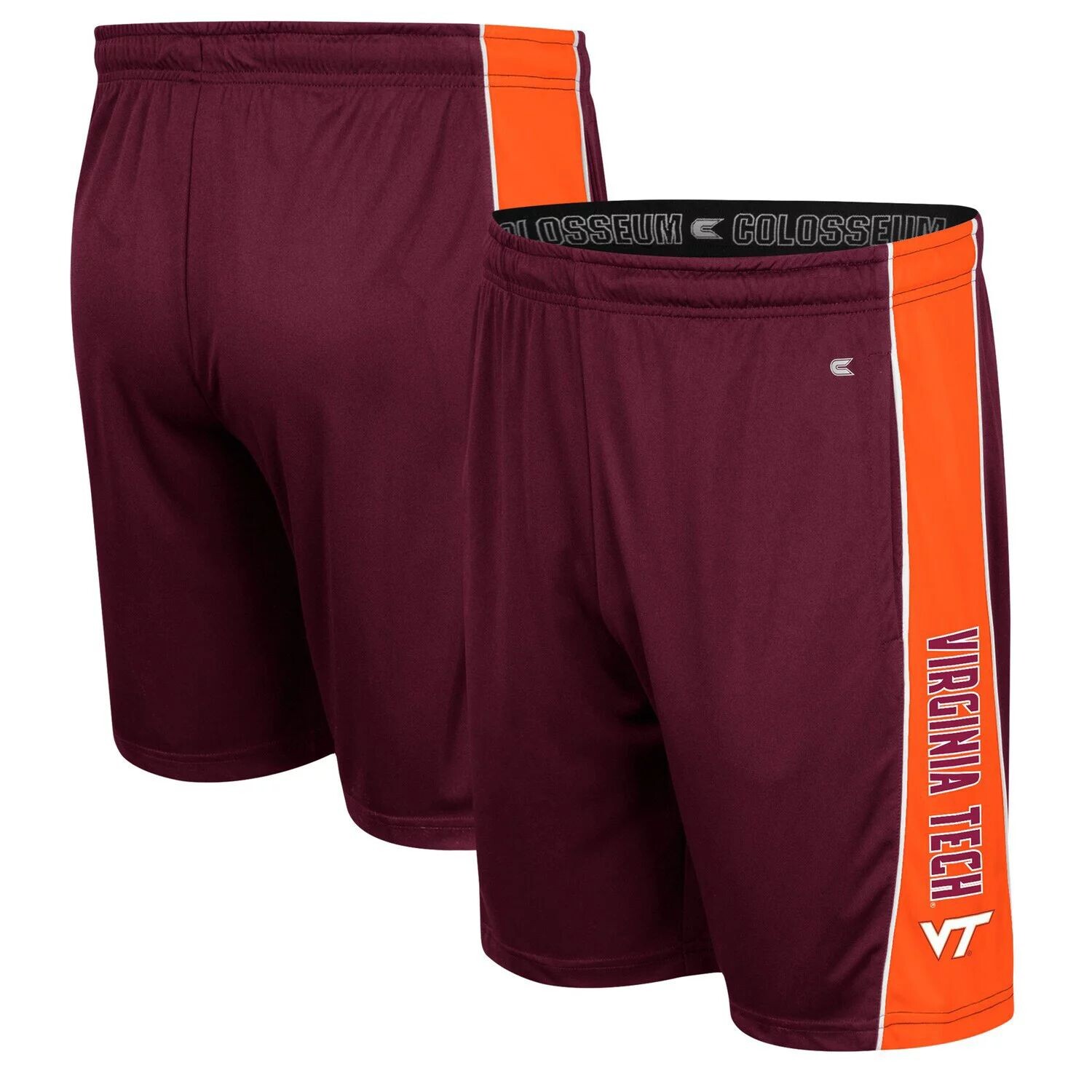 

Мужские темно-бордовые шорты Virginia Tech Hokies со вставками Colosseum