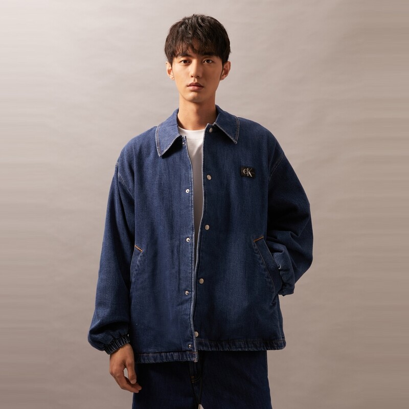 

Куртка джинсовая мужская Calvin Klein Jeans с тканевой этикеткой, синий