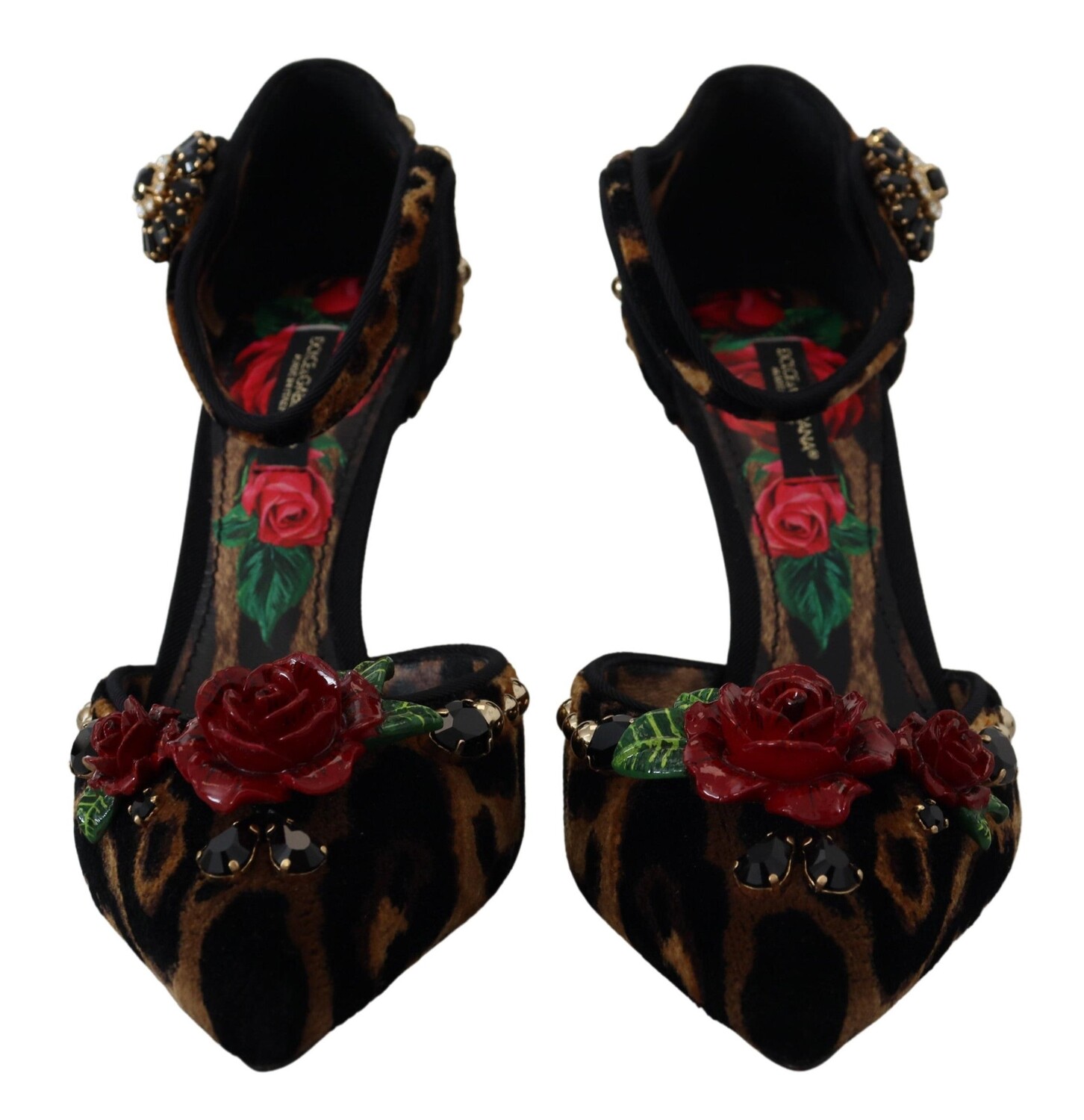 

Dolce & Gabbana Шикарные женские босоножки на каблуке с леопардовым принтом, коричневый