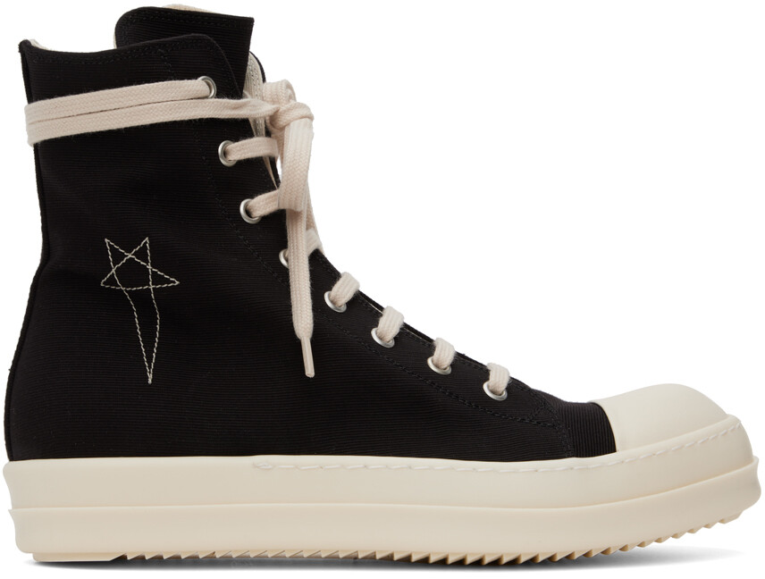 

Черные кроссовки Rick Owens Drkshdw, цвет Black/Milk/Milk