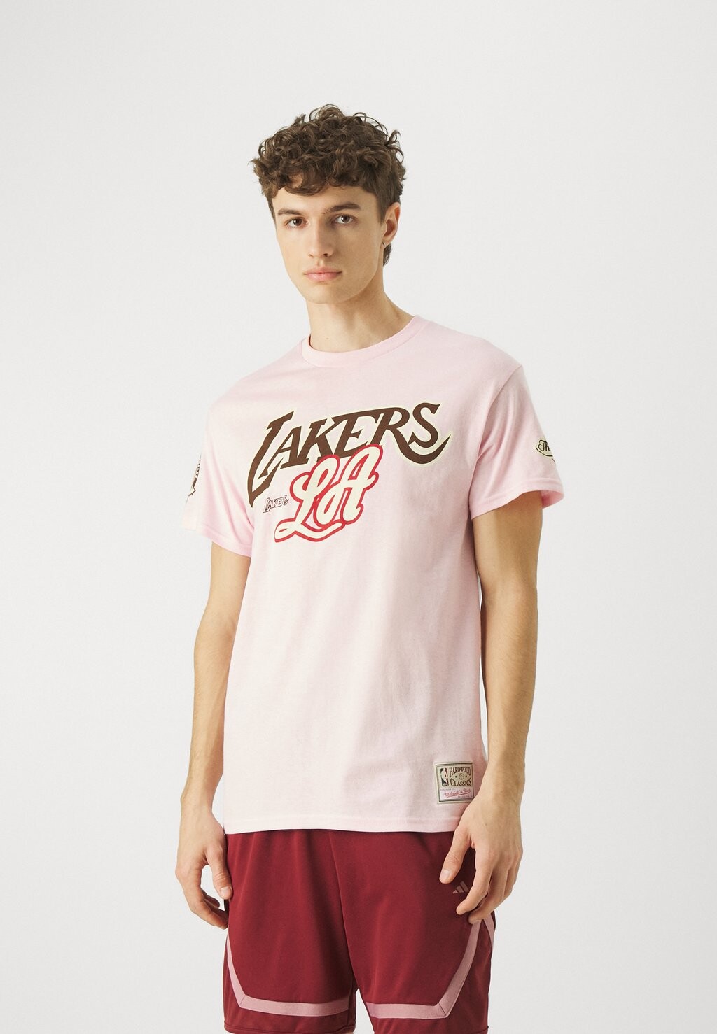 

футболка с принтом Nba Los Angeles Lakers Tee Mitchell & Ness, розовый