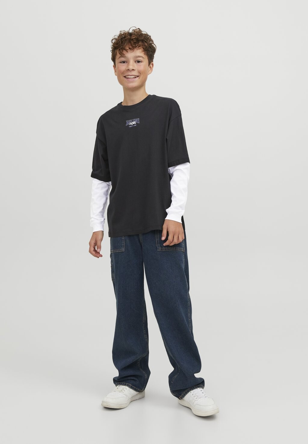

Топ с длинными рукавами JORTRIBECA VOLUME CUFF TEE Jack & Jones Junior, цвет black