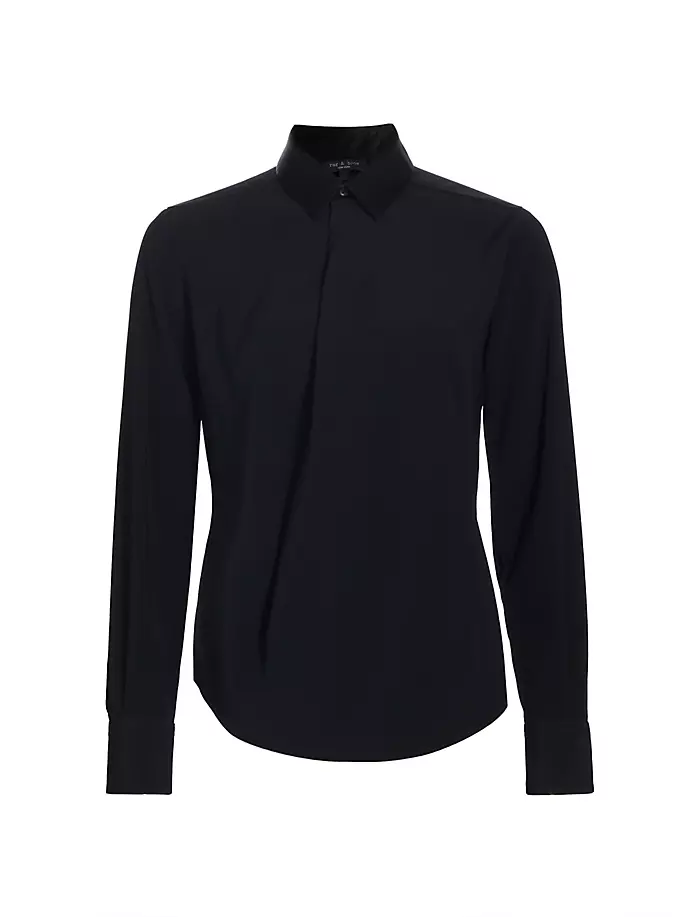 

Блузка Phillipa с драпировкой Rag & Bone, черный