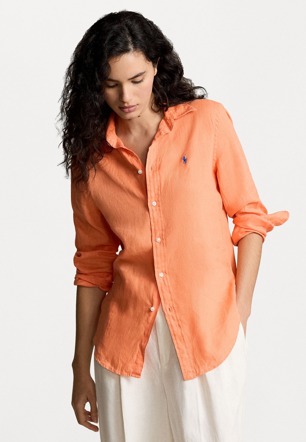 Блуза на пуговицах LONG SLEEVE BUTTON FRONT Ralph Lauren, оранжевый