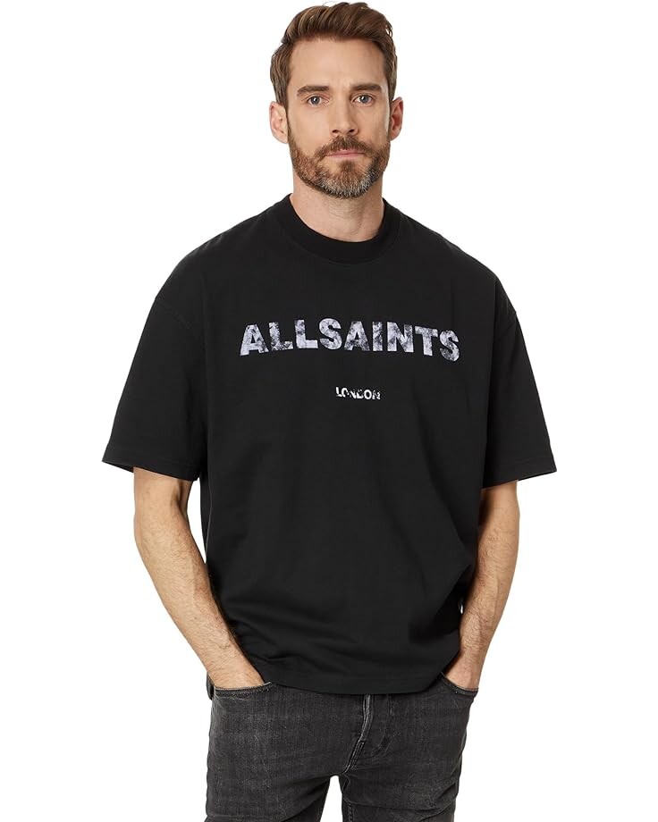 

Футболка AllSaints Flocker Short, черный