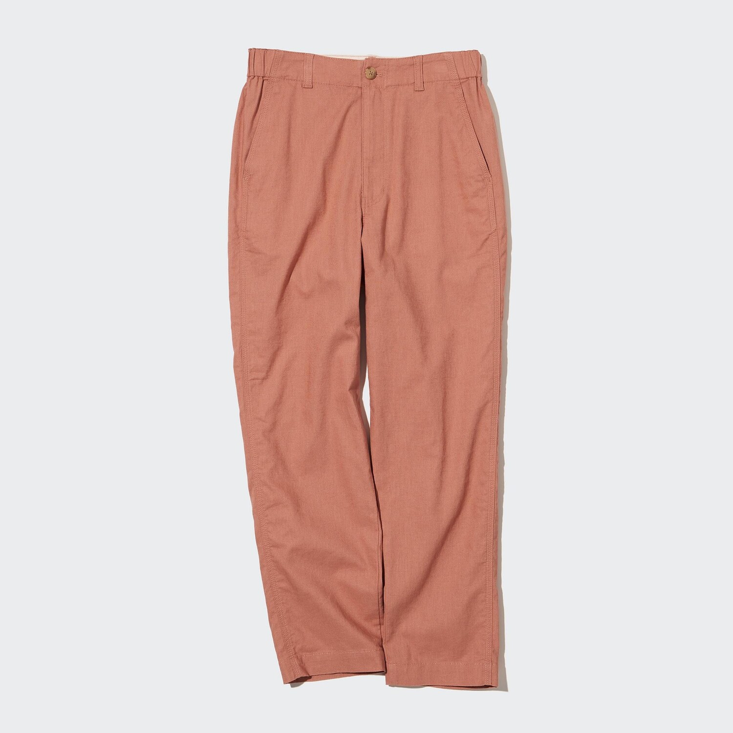 

Брюки UNIQLO из льна и хлопка, коричневый