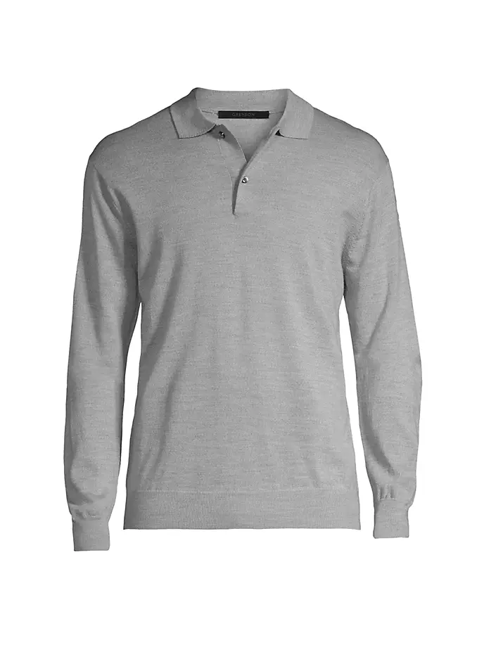 Шерстяной свитер-поло Saratoga Greyson, серый