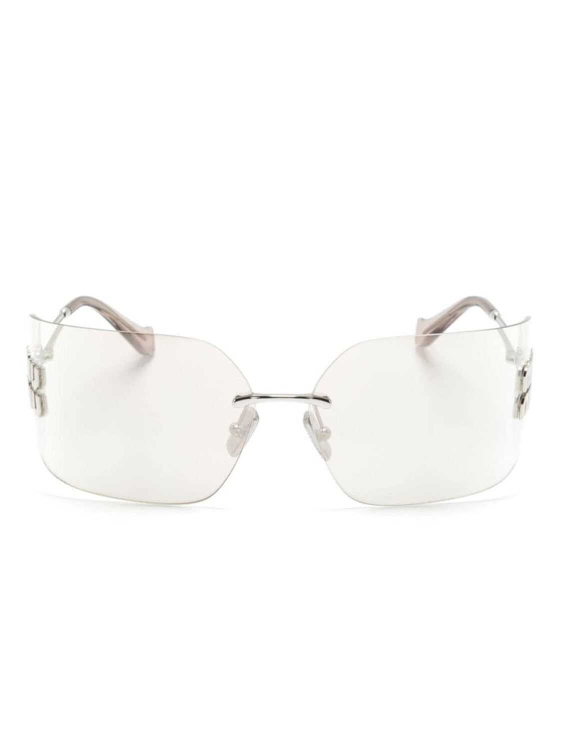 

Miu Miu Eyewear солнцезащитные очки Runway, серебряный