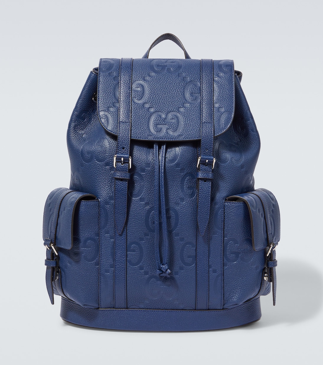 Кожаный рюкзак с логотипом Gucci, черный
