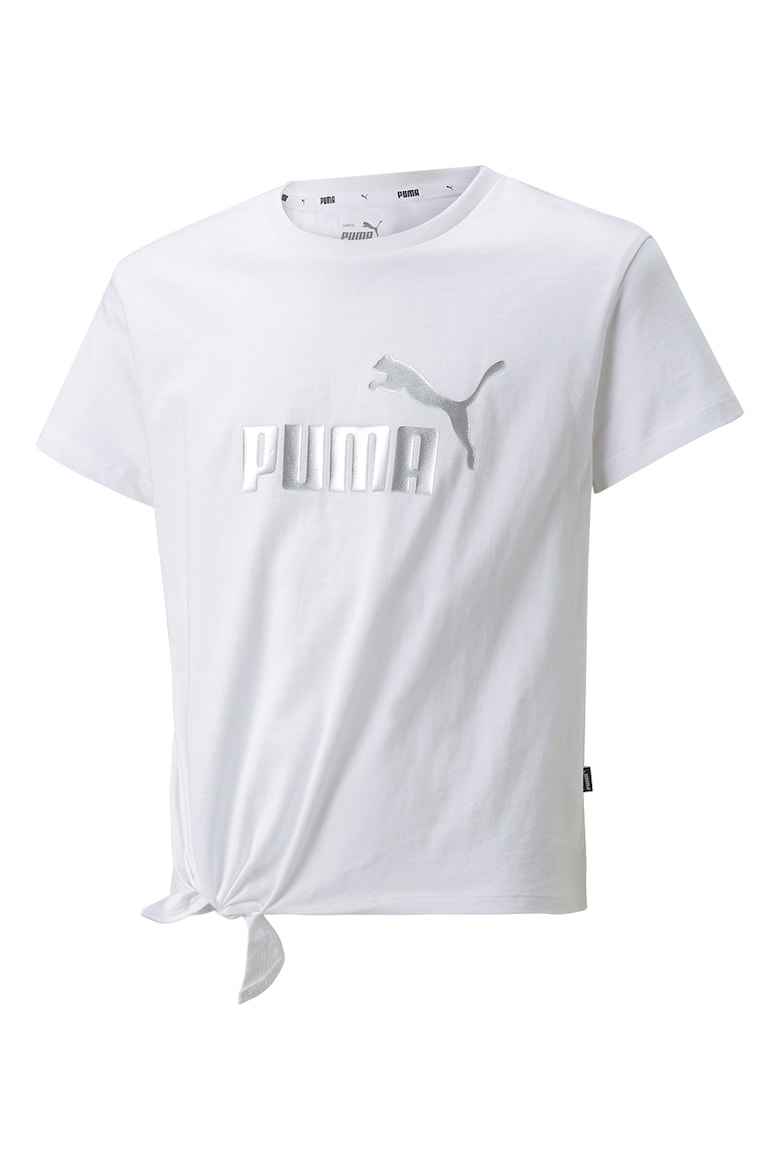 Хлопковая футболка с логотипом и узлом Puma, белый