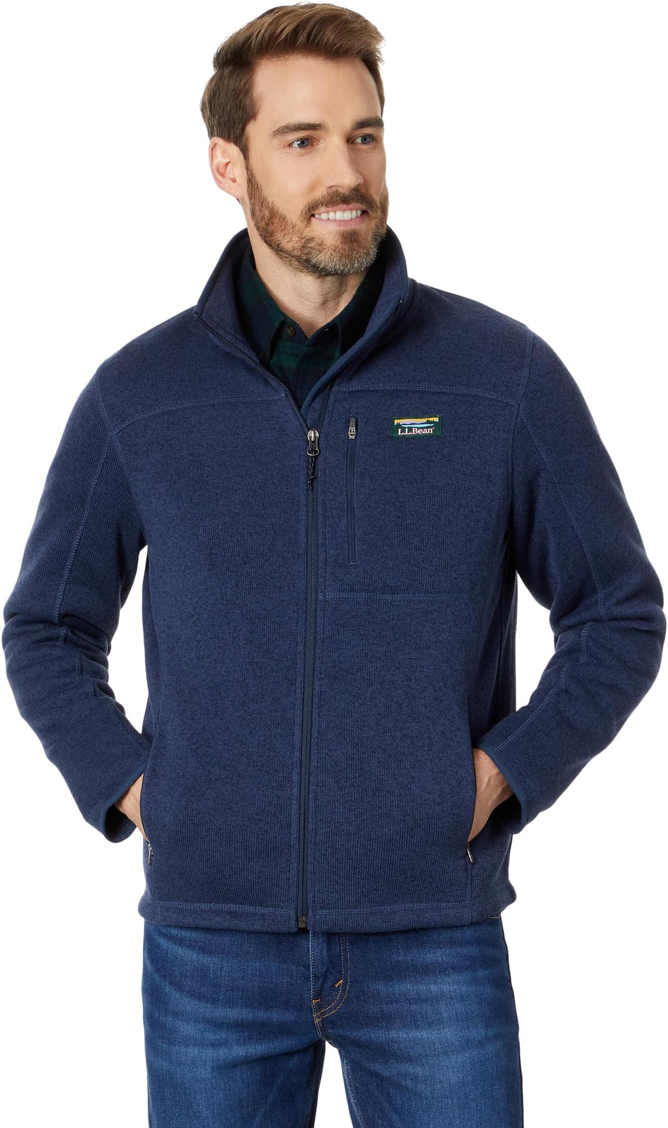 

Куртка Sweater Fleece Full Zip Jacket L.L.Bean, цвет Bright Navy