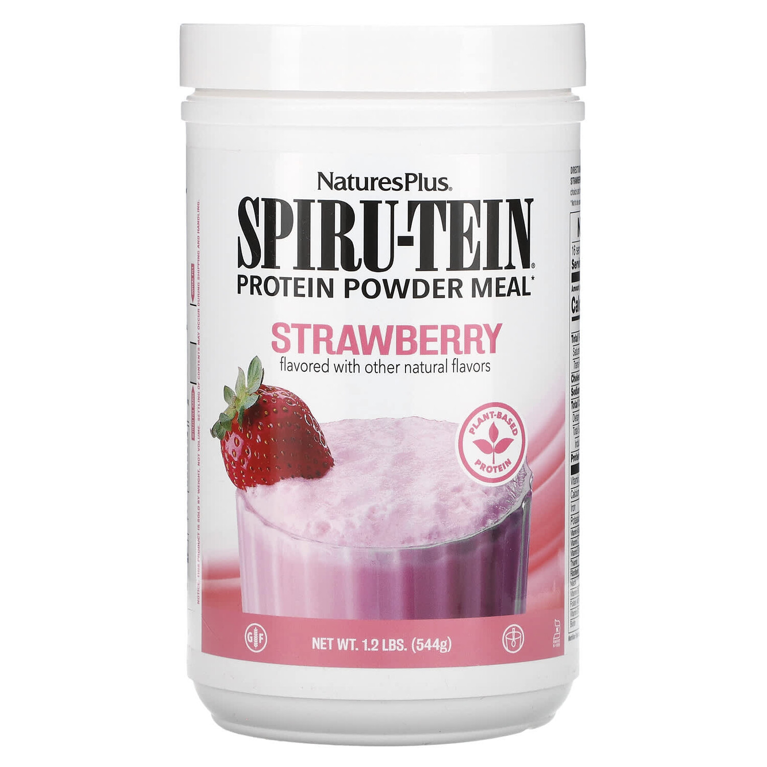 

Протеиновый порошок Spiru-Tein, со вкусом клубники, 544 г (1,2 фунта), NaturesPlus